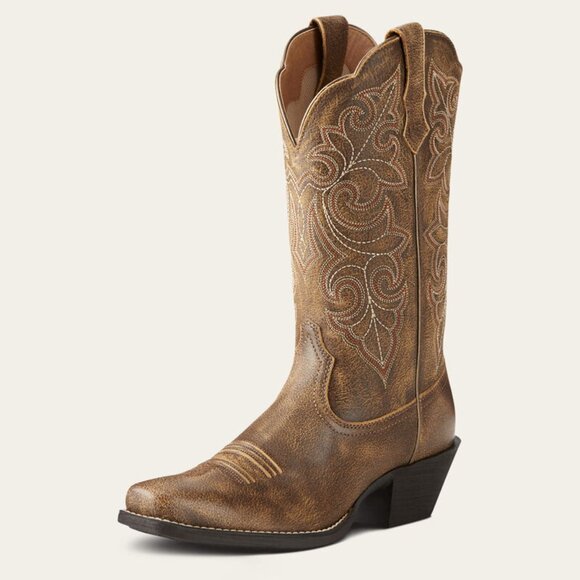 Ariat Women's Round Up Square Toe Western Boot in Vintage Bomber - Picture 1 of 10
